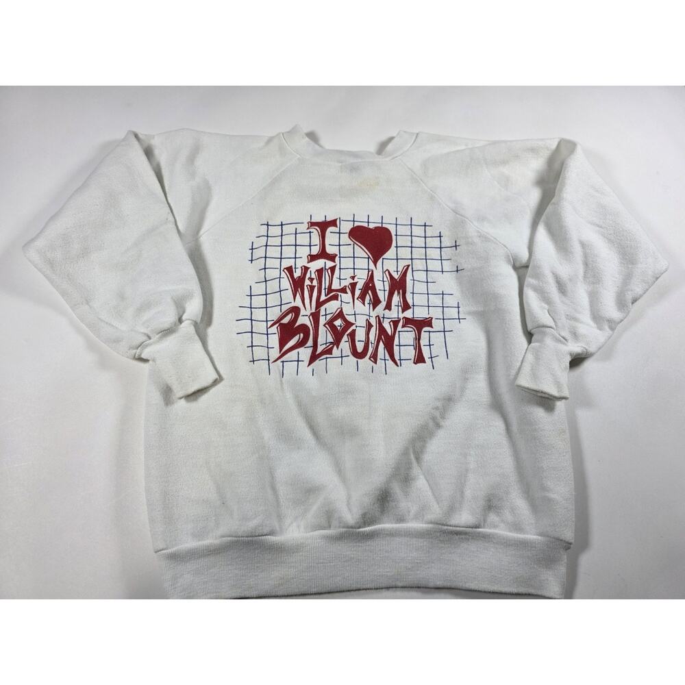 I Love William Blount School White Pullover Size Medium
